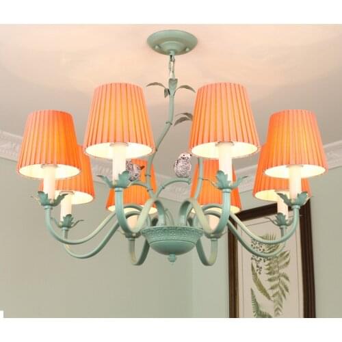 Nordic Children Room Chandelier Princess Kids Orange Suspension Pendant Lamp LED Suspension Lamps PA0228