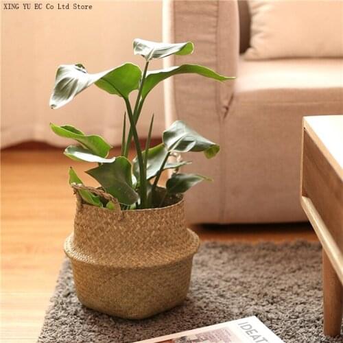Nordic Style Simple and Creative Banyan Woven Flower Pot Rattan Decoration Straw Woven Flower Basket Living Room Home Decoration