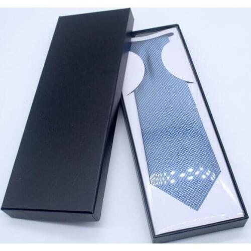 50pcs/lot Black 27x9x3cm Rectangle Tie Scraf Packing Boxes Bowtie/Silk Scarf Packaging Box Jewelry Carrying Cases Gift Boxes Wholesale