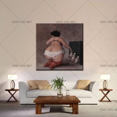 Hand-painted High-end Artwork Wall Pictures On Canvas Modern Abstract Gorgeous Oil Painting Sexy Woman Living Room Decoration