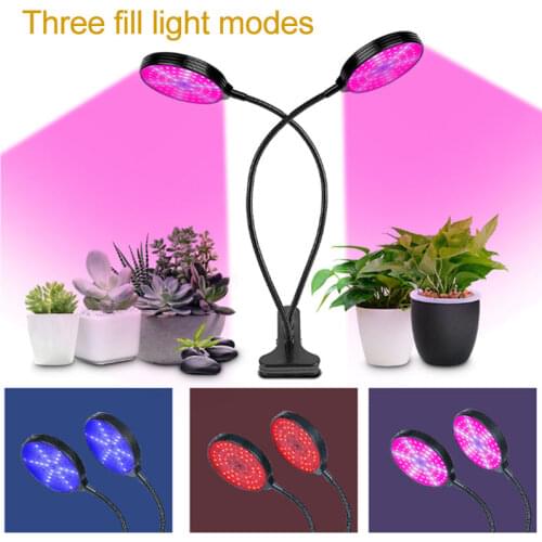 Timed USB round disc plant lamp LED waterproof full spectrum succulent plant growth lights