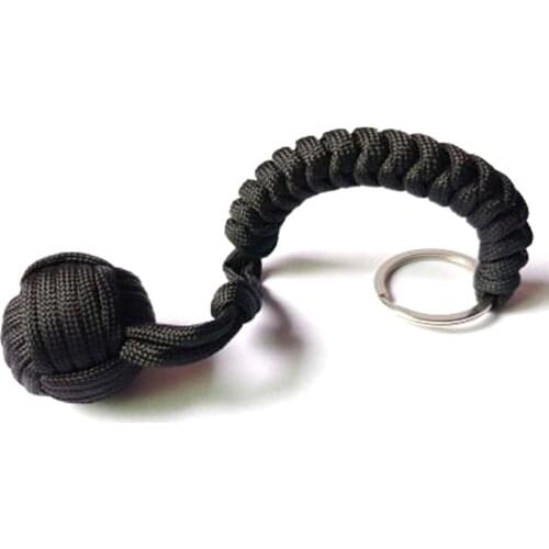 Outdoor Sports Equipment Monkey Fist Round Umbrella Rope Key Ring Pendant 7 Core Self-defense Ball Key Accessories Crafts