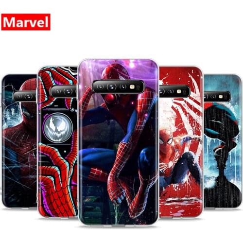 Marvel Spider-Man Super Hero Avengers For Samsung Galaxy S21 S20 FE Ultra S10 Lite 5G S10E S9 S8 Plus S7 S6 Edge Soft Phone Case