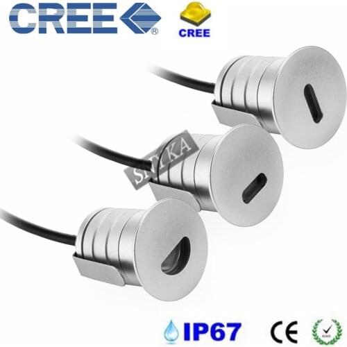LED Stair Light Recessed Wall Light Sconce Lamp 1W CREE 12V IP67 Waterproof Outdoor Step Deck Floor Light Staircase Lighting Kit