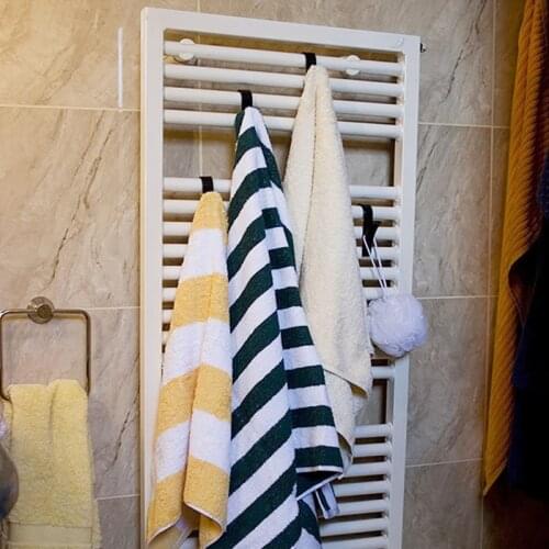 Kitchen Bathroom Hanger Clips Storage Racks White Clear Hanger Heated Towel Radiator Rail Clothes Scarf Hanger Hooks Holder