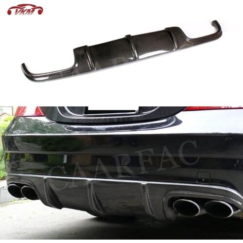 CLS Class Carbon Fiber Rear Lip Diffuserfor Mercedes-Benz W219 CLS63 AMG Spoiler 2004 - 2010 Rear Bumper Mudguard plate fender