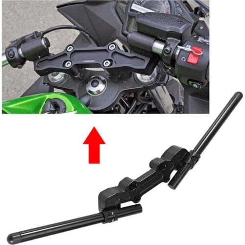 Clip-On Adapter Plate & Handlebars Set for Kawasaki Ninja 650R ER-6F 06-16
