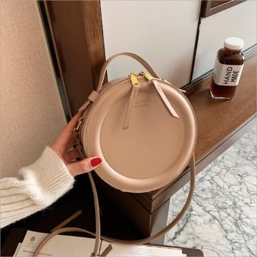 2021 Crossbody Bag For Women Luxury Handbags Women Bags Designer Leather Round Small Shoulder Bag Female Zip Purse