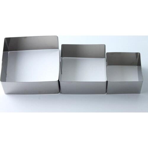 1PC 6CM 8CM 10CM DIY Baking Tools Cake Mold Square Stainless Steel Circle Mousse Ring Baking Tool Set ELB 026