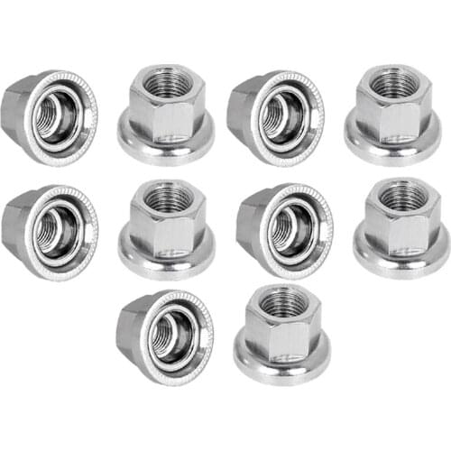 10 Pcs Bicycle Wheel Axle M10 Nut For Mountain Road Bike MTB Wheel Hub Bolt Screw