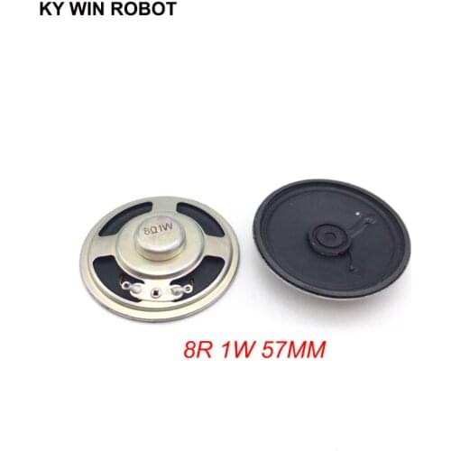 2pcs/lot New Ultra-thin speaker 8 ohms 1 watt 1W 8R speaker Diameter 57MM 5.7CM thickness 12.7MM