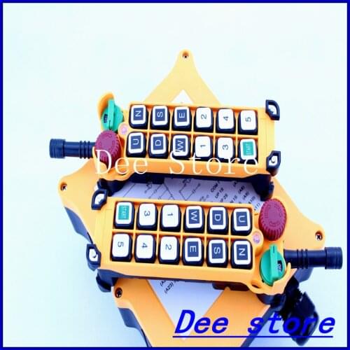 2 Speed 2 Transmitters 11 Channels Hoist Crane Industrial Truck Radio Remote Control Push Button Switch System Controller
