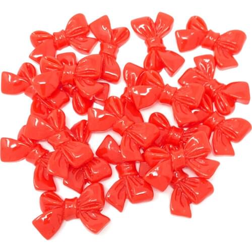 20pcs 25x16mm Resin Bows Flatbacks Cabochons Embellishments For Cardmaking Scrapbooking DIY Crafts 6 Colors