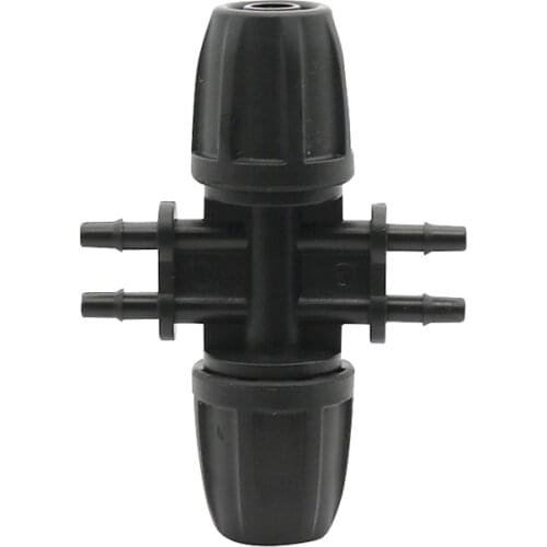 Lock Nut 8 / 11mm to 3 / 5mm Hose splitters 6-way Hose connector For Automatic watering system water connector 3 Pcs