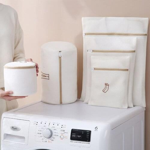 6Pcs/Set Laundry Bag Bathroom Washing Machine Storage Mesh Bag Thickening Bra Bag Home Accessories Embroidery Washing Bag