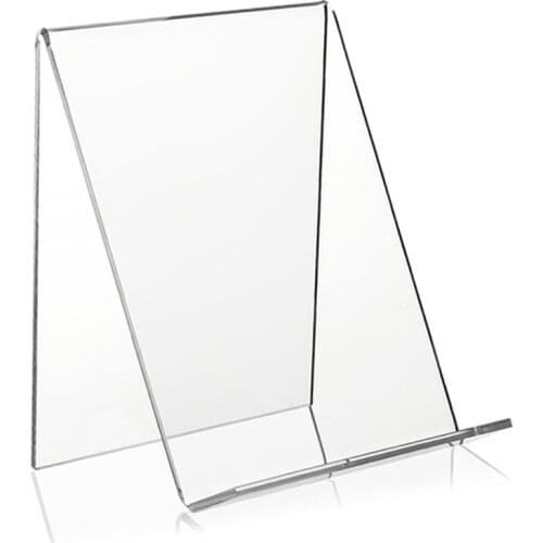 Acrylic Book Stand with Ledge,Transparent Acrylic Display Easel, Clear Tablet Holder for Books,Notebooks,Artworks