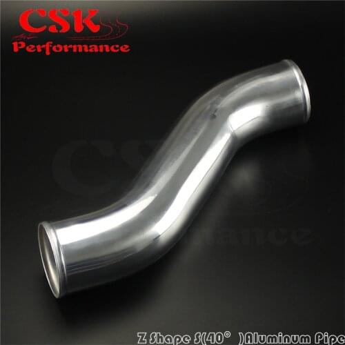 Z / S Shape Aluminum Intercooler Intake Pipe Piping Tube hose 76mm 3" inch L=450mm