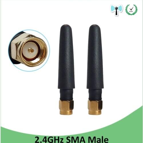 2.4GHz antenna wifi SMA Male Connector 20pcs 2~3dbi 2.4 ghz antena wi fi Small IOT antenne white wi-fi antenas antennas router