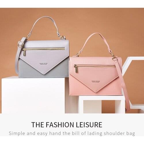 Brand Womens Bags Luxury Pu Leather Girls Handbags Shoulder Bags For Women Messenger Bag Ladies Candy Color 2021 Designer Bag