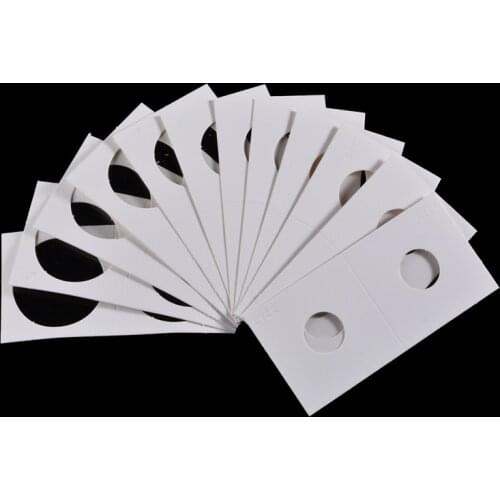 120pcs 17.5-40mm White Cardboard Coin Holders Storage Clip Flip Paper Board Coin Collection Holder Supplies