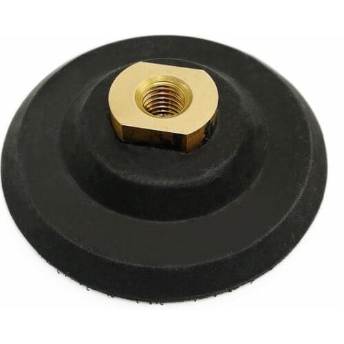 SHDIATOOL Dia 100MM/4" Rubber Back Pad Diamond Polishing Pads Holder M14 Thread Backer sandpaper holder For Sanding Disc