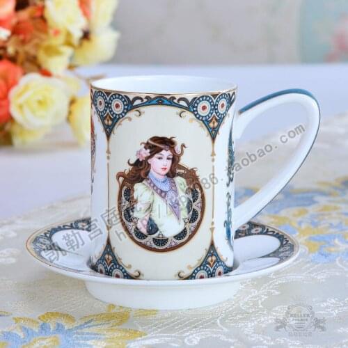 European bone China coffee cup English court style afternoon tea black tea ceramic cups and saucers coffee cups