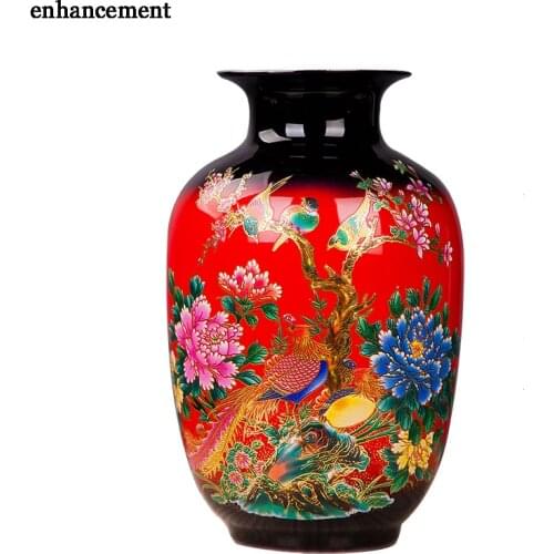 Jingdezhen Porcelain Flower Vase Ceramic Flower Holder 13 Models Choosing Home Desk Christmas Decoration