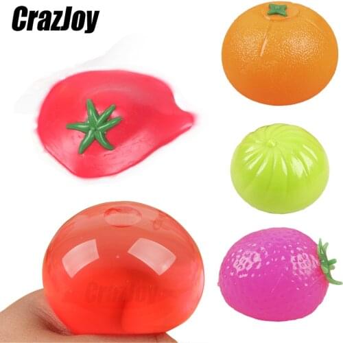 Fruits Fidget Toys Pack Sticky Needoh Balls Slow Rising Squishy Anti Stress Ball Toys Splat Squishies Throw Adult for Kids Gift