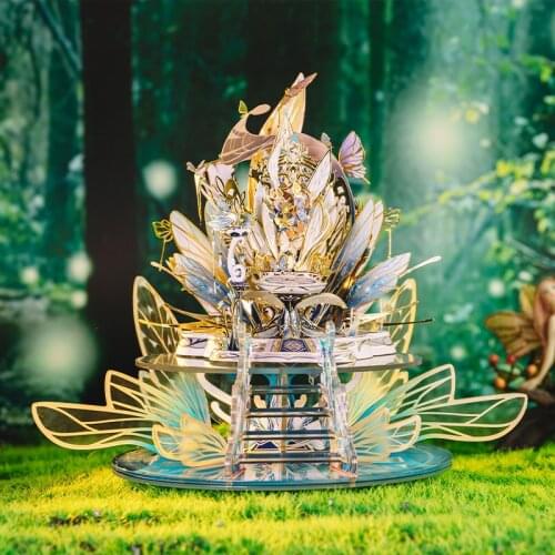 Art Model 3D Metal Puzzle Elf 's Throne Model kits DIY Laser Cut Assemble Jigsaw Toys GIFT For Children