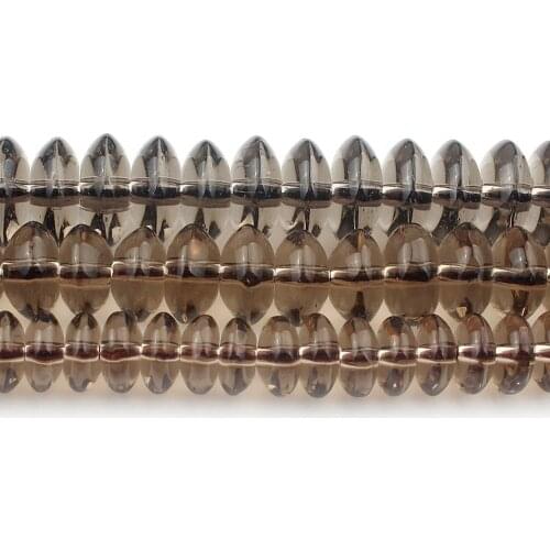 6/8/10mm Smoky Quartzs Rondelle Glass Stones Beads Loose Spacer Beads for Jewellery Making DIY Beaded Bracelet 15'' Strand