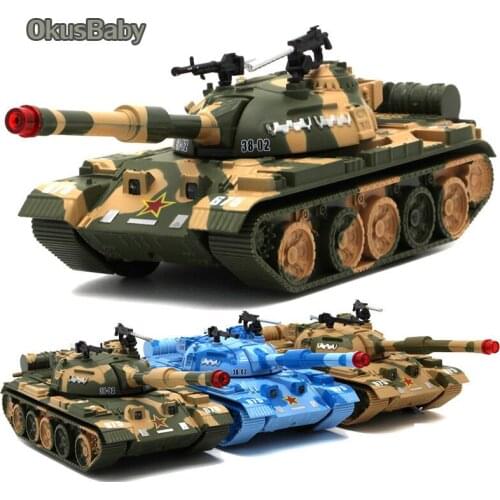 Classic Alloy Camouflage Sound and Lights Pull-back Panzer Truck Open doors Military Baby Boys Vehicles Tank Model Collection