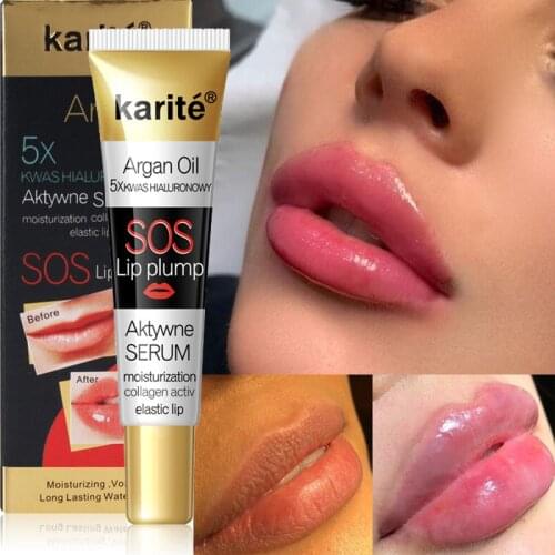 Instant Volumising Collagen Lip Plumper Oil Moisturizing Mask Reduce Lip Fine Lines Anti-Aging Brighten Care Lip Repairing Serum