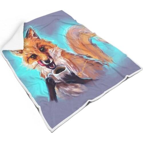 Forest Animals Pattern Printed Square Blanket Warm Super Soft Throw Blanket for Men Women All Seasons Home Room Chair Sofa