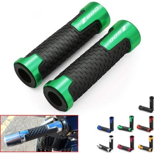 Z900 Motorcycle Hand Grip CNC Throttle Handlebar Soft Rubber Grip For Kawasaki Z900 Z 900 2017 2018 2019 2020 2021 Accessories
