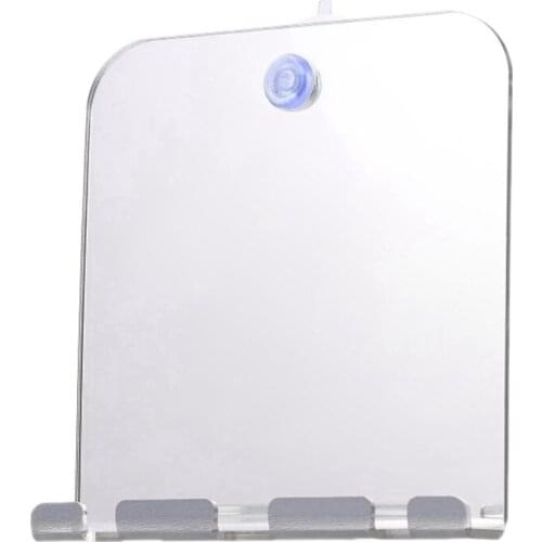 Wall Suction Anti Fog Shower Mirror Bathroom Fogless Shower Mirror Washroom Travel for Man Shaving Mirror