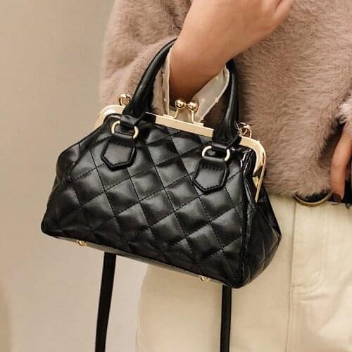 2019 summer new rhombic shell female bag sandwich mouth single shoulder Messenger bag Fashionable lady handbag Bolsas Feminina