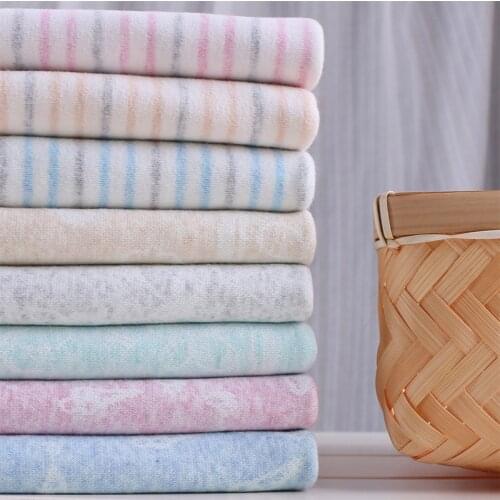 New arrival Stripe cotton knitted fabric jacquard cartoon no fluorescence of natural organic cotton knitted cloth