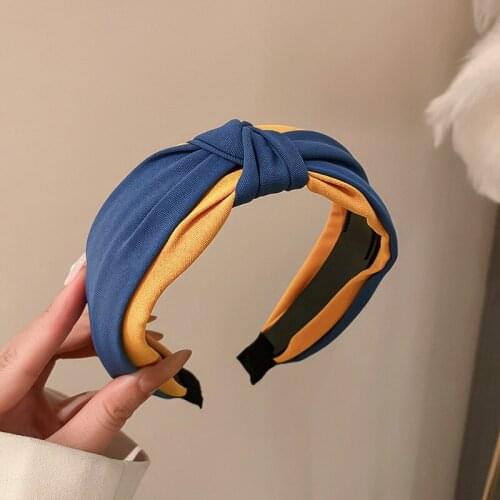 Korean Fashion Elegant Hairbands Solid Color Temperament Hair Hoop Headbands Designer Hair Band Hair Accessories For Women