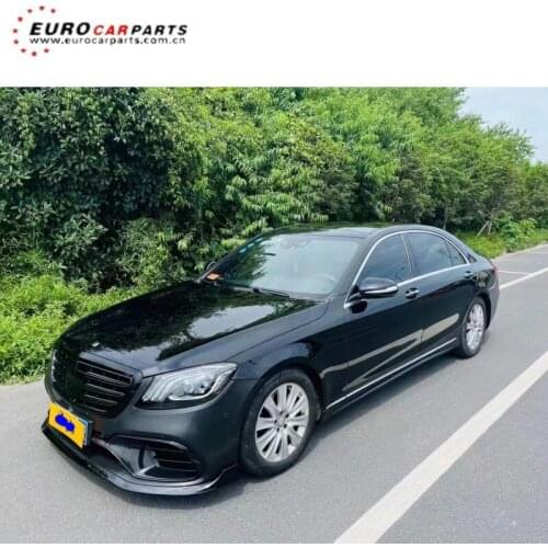 2018year Auto Parts Car S class W222 S63 Facelift carbon fiber front lip fog cover rear diffuser S Class W222 S320 S400 S500 S63