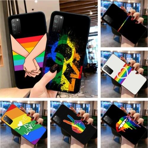 Rainbow Gay Lesbian LGBT Pride Phone Case Cover for Huawei Honor 30 20 10 9 8 8x 8c v30 Lite view pro