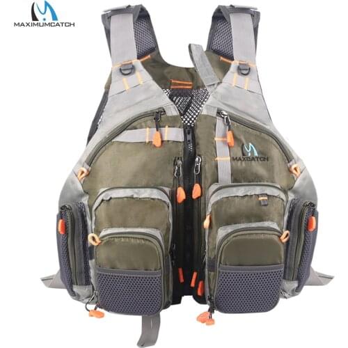 Maximumcatch Adjustable Mesh Fishing Vest With Multifunction Pockets OUtdoor Backpack Fly Fishing Jacket