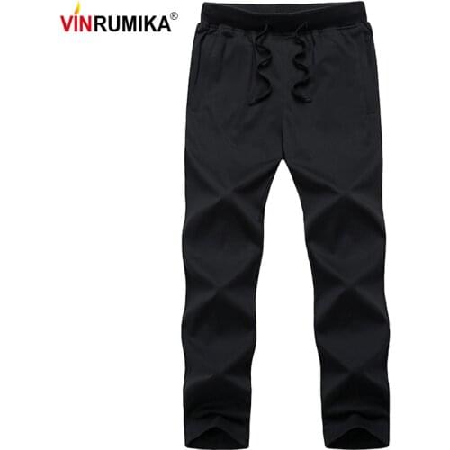 Super Large Size XL-9XL 2020 Summer Mens Casual Style Soft Cotton Thin Black Long Pants Man Blue Elasticity Breathable Trousers