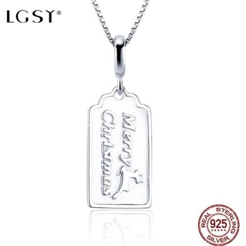 LGSY DP050 925 Sterling Silver Santa Claus Pendant Romantic Pure Silverware Fashion Jewelry Necklace Pendant Fine Jewelry Making