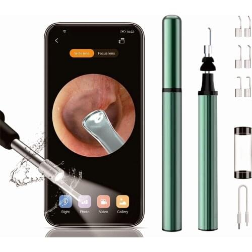 3.5mm 1080P Miredor Smart Wifi Visual Ear Pick Cleaner Otoscope Endoscope With App-enabled Camera Ear Wax Removal Tool(Green)