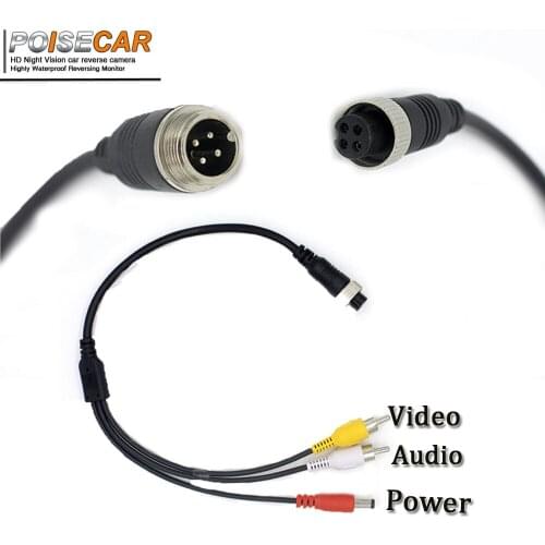 4Pin Aviation Head Female AV Audio DC Male Extension Adapter for CCTV Camera Security Video Recorder