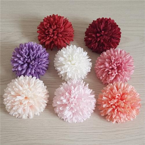 50PCS 6cm Artificial Dandelion Flower Heads DIY Bride Garland Wedding Birthday Party Home Garden Decoration flores artificiales