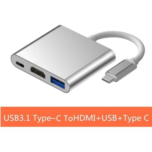 Type C To HDMI USB 3.0 Charging Adapter Converter USB-C 3.1 Hub Adapter for Samsung S8+ Plus MacBook Pro Pixel Huawei Mate10
