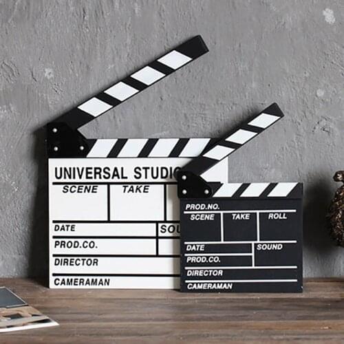 Home Decoration Accessories Adornos Para Casa Movie Clapper Props Photo Photography Director Wooden Board Creative Ornaments