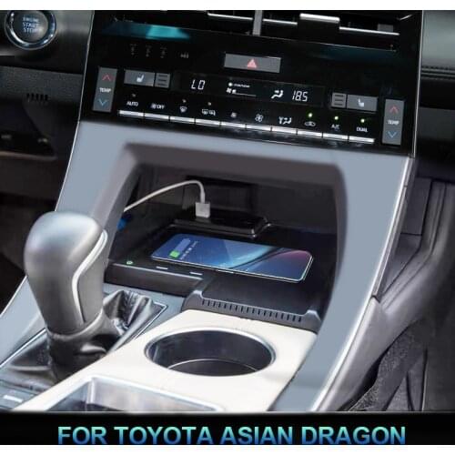 Car Qi Wireless Charging Fast Charger Car Charger Panel Phone Holder For Toyota RAV4 2019 2020 car Accessories