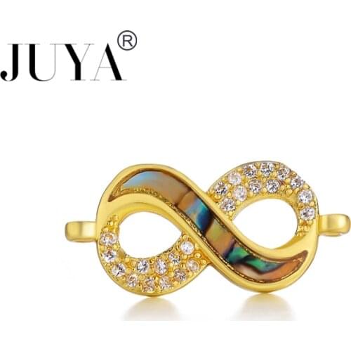 Zirconia Symbol Connectors for Jewelry Bracelets Copper Metal DIY Jewelry Findings & Components 5pcs / 10pcs wholesale